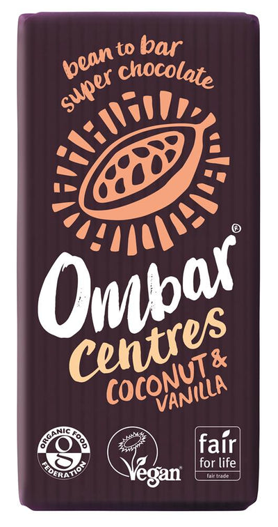 Ombar Coconut & Vanilla Centres 35g, organic and vegan
