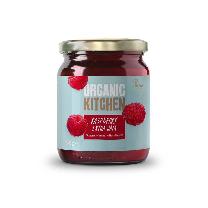 Organic Raspberry Extra Fruit Jam 340g