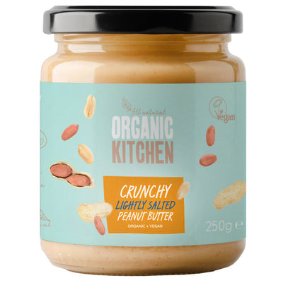 Organic Peanut Butter Crunchy Lightly Salted 250g