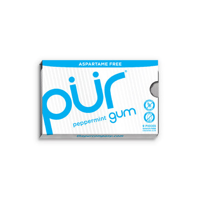 PUR Gum Peppermint Blister Pack 9 Pieces