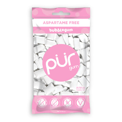 Bubblegum flavour chewing gum Bag 77g