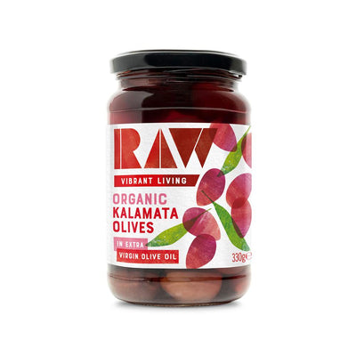 Raw Kalamata Olives in Raw Extra Virgin Olive Oil 330g