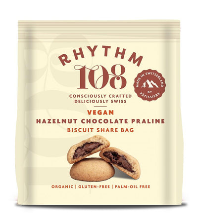 Swiss Vegan Hazelnut Chocolate Praline Biscuit Share Bag 135g