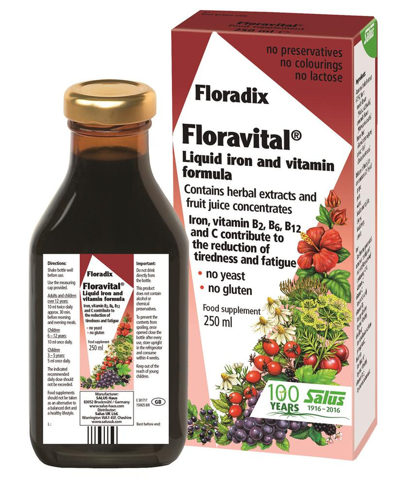 Floravital Yeast & gluten free liquid iron formula 250ml