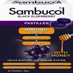 Sambucol Pastilles Immuno Forte Vitamin C and Zinc with Honey