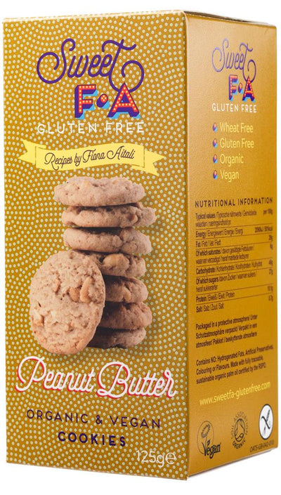 Organic, Gluten-Free and Vegan Peanut Butter Cookies 125g