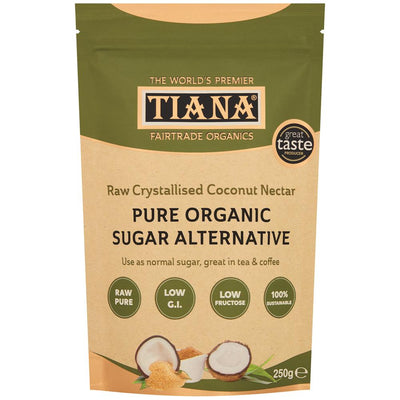 TIANA Fairtrade Organics Raw Crystallised Coconut Nectar