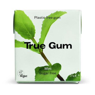 Plastic Free, Vegan and Sugar Free Chewing Gum - Mint 21g
