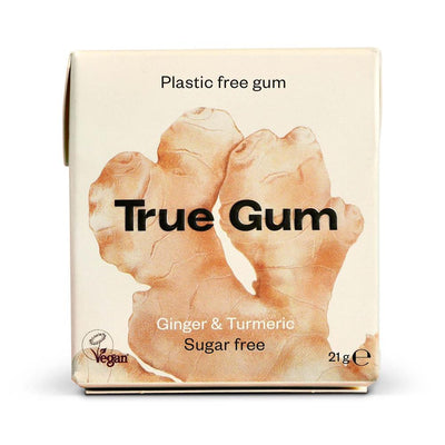 Vegan and Sugar Free Chewing Gum - Ginger & Turmeric 21g