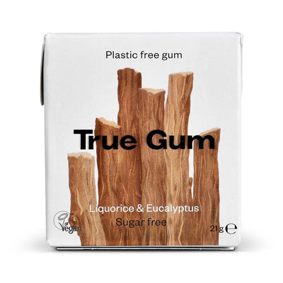 Vegan and Sugar Free Chewing Gum - Liquorice & Eucalyptus 21g
