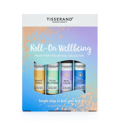 Tisserand Aromatherapy Roll-on Wellbeing Collection 4x 10ml
