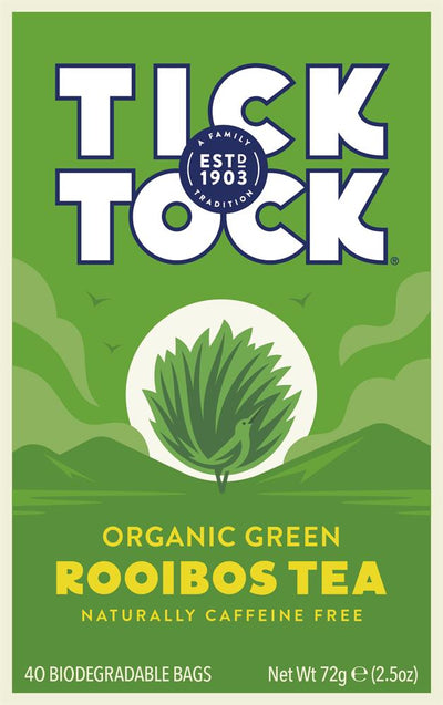 Tick Tock Green Organic Rooibos Tea 40 tea bags