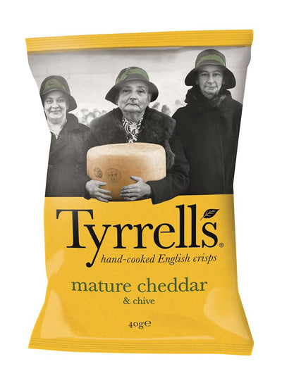 Cheddar Cheese & Chive Crisps 40g