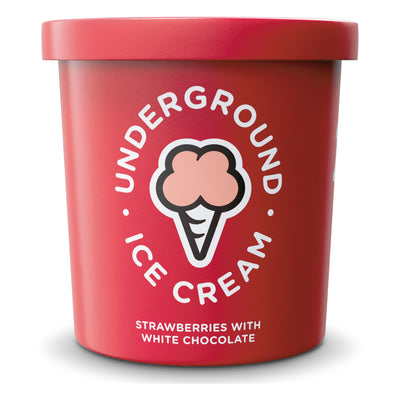 Strawberry Flavoured Ice Cream with White Chocolate Pieces 280g