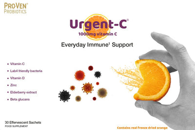 Urgent C 1000mg Vit C Immune Support x 30 Sachets & Probiotics