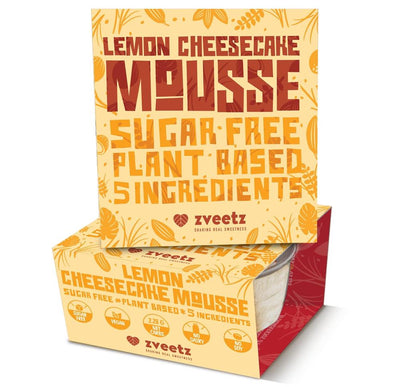 Organic Vegan Sugar Free Lemon Cheesecake Mousse 100g