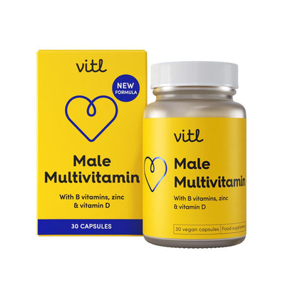 Vitl Male Multivitamin with B vitamins, zinc and vitamin D