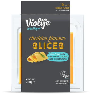 Violife Cheddar Flavour Slices 200gr (10 slices)