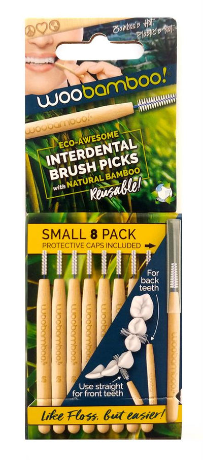 Bamboo Interdental Brush Picks -Small (8 pack)